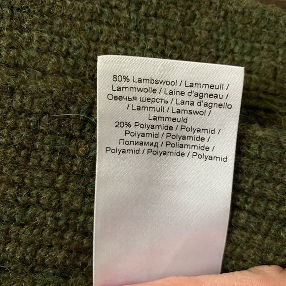 Ganni Large Green Wool-Blend Scarf, NWT - Picture 3 of 4